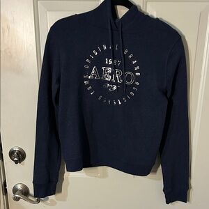 Aeropostale Navy Cowl Neck Sweater